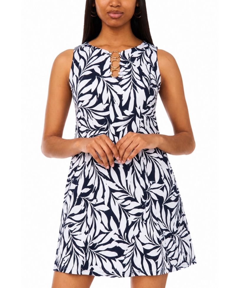 Petite Keyhole-Neck A-Line Dress
