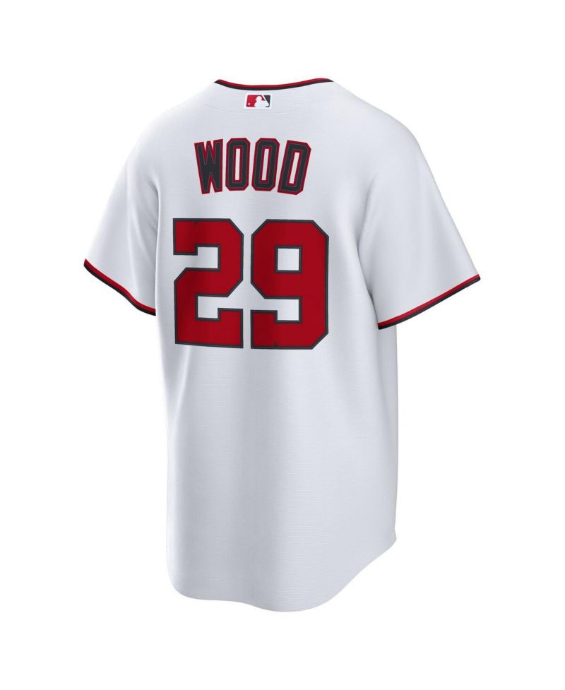Men's James Wood White Washington Nationals Home Replica 2.0 Player Jersey
