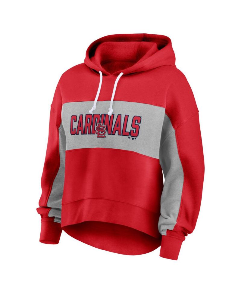 Women's Red St. Louis Cardinals Filled Stat Sheet Pullover Hoodie