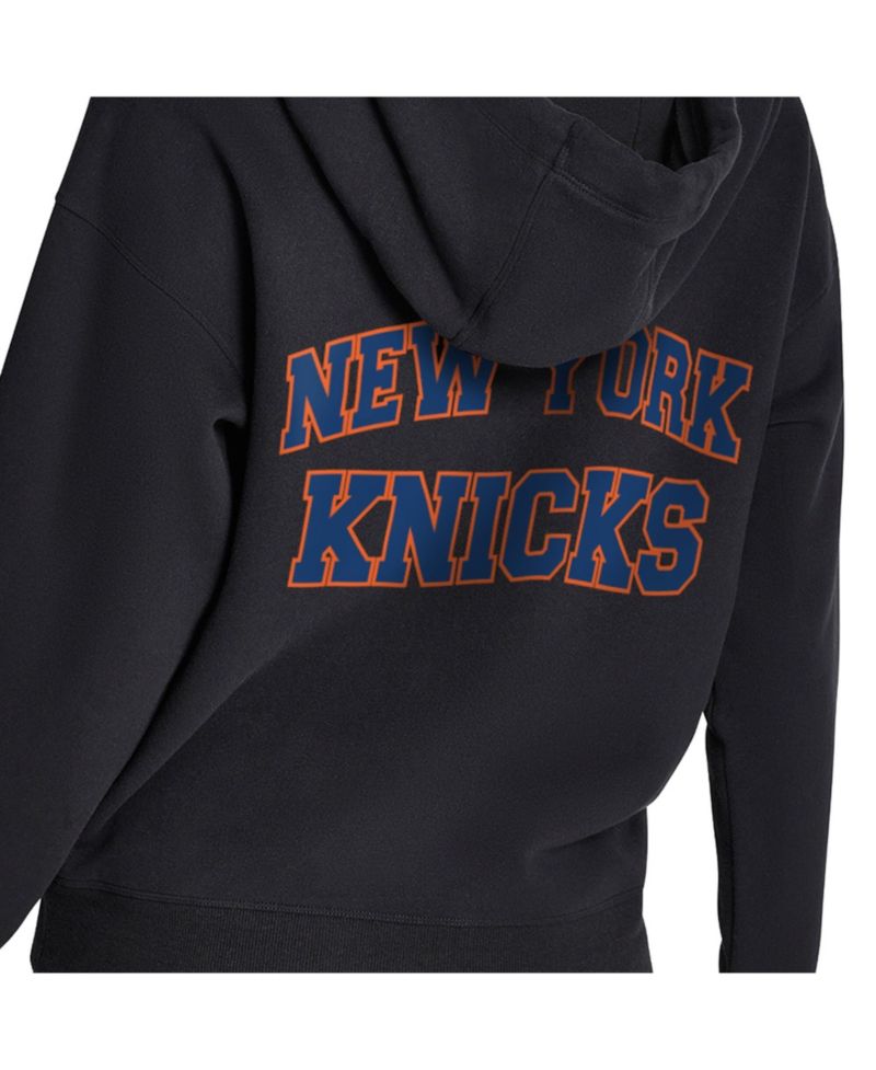 Women's New York Knicks Metallic Bubble Logo Full-Zip Hoodie