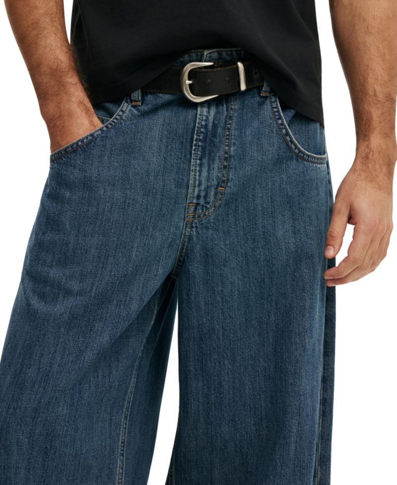 Men's Y2K Wide-Leg Baggy Jeans