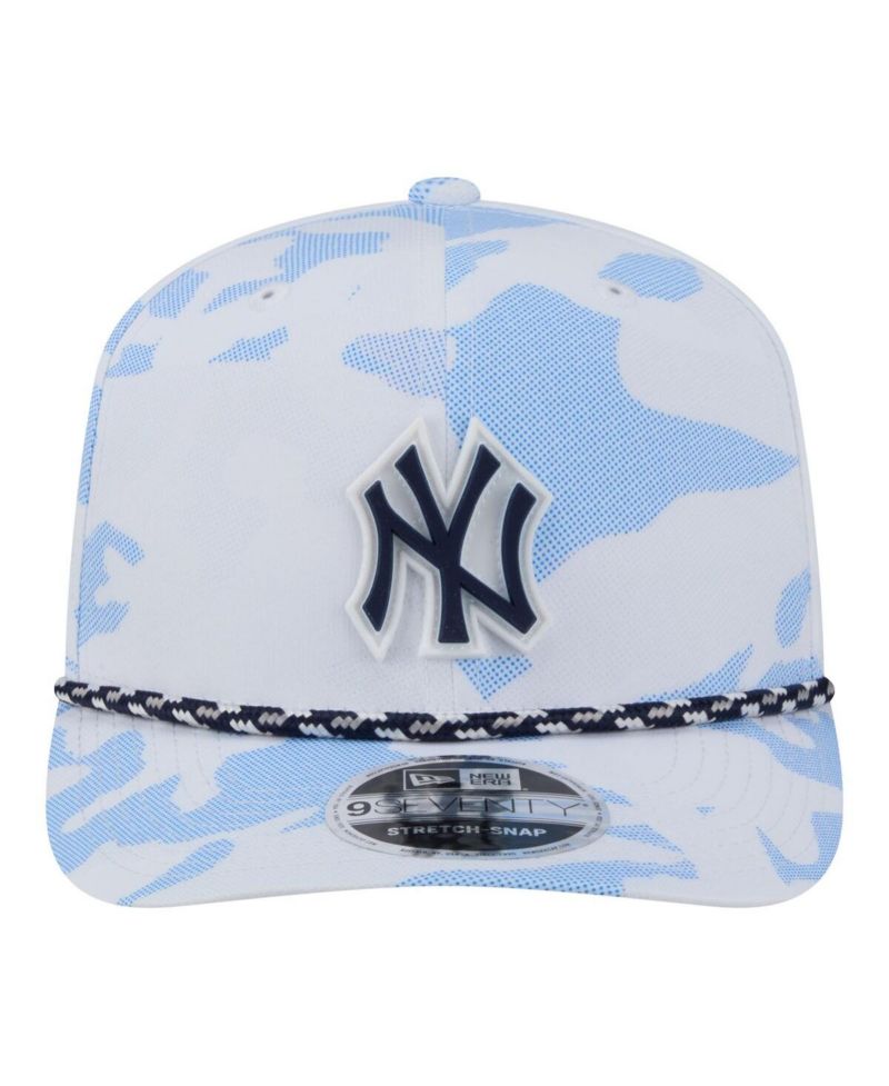 Men's White New York Yankees Camo Rope 9SEVENTY Adjustable Hat