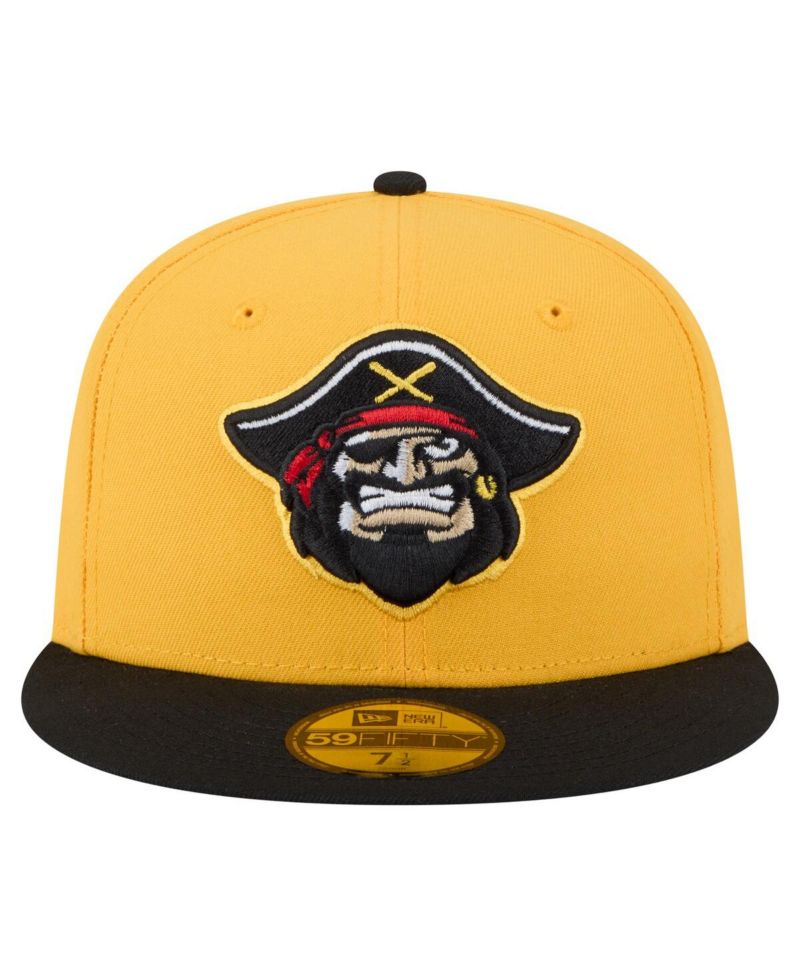 Men's Yellow/Black Bradenton Marauders Authentic Collection 59FIFTY Fitted Hat
