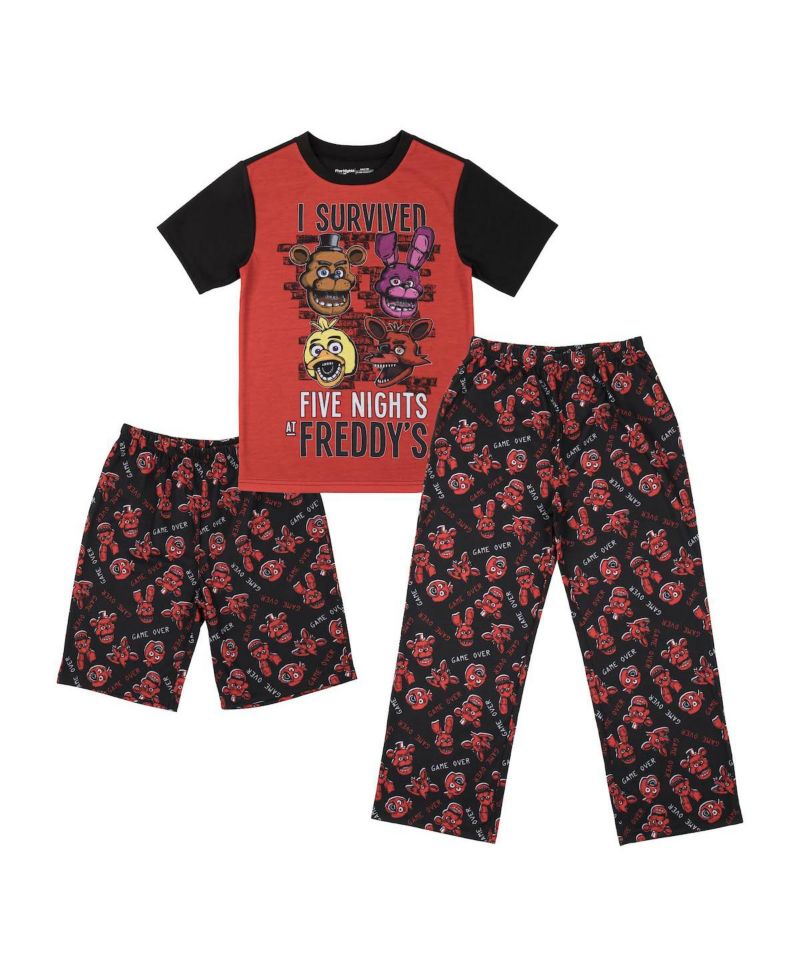 Youth Sleepwear Set Tee Shirt, Sleep Shorts, Sleep Pants