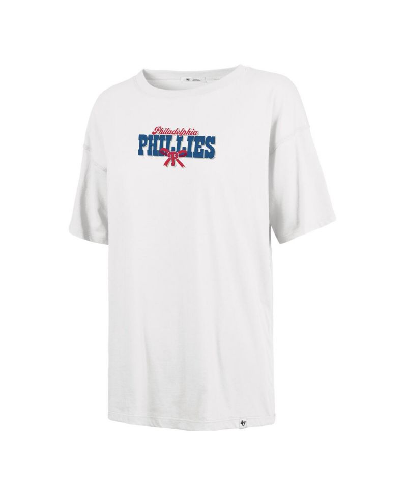 Women's Sand Philadelphia Phillies Bow Banner Sadie T-Shirt