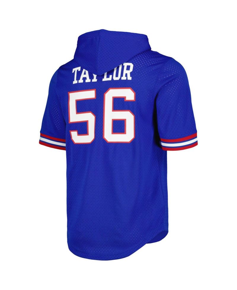 Men's Lawrence Taylor Royal New York Giants Retired Player Name and Number Mesh Hoodie T-shirt
