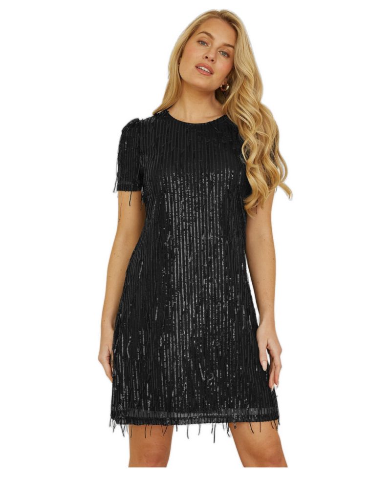 Women's Dripping Sequin Tunic Dress
