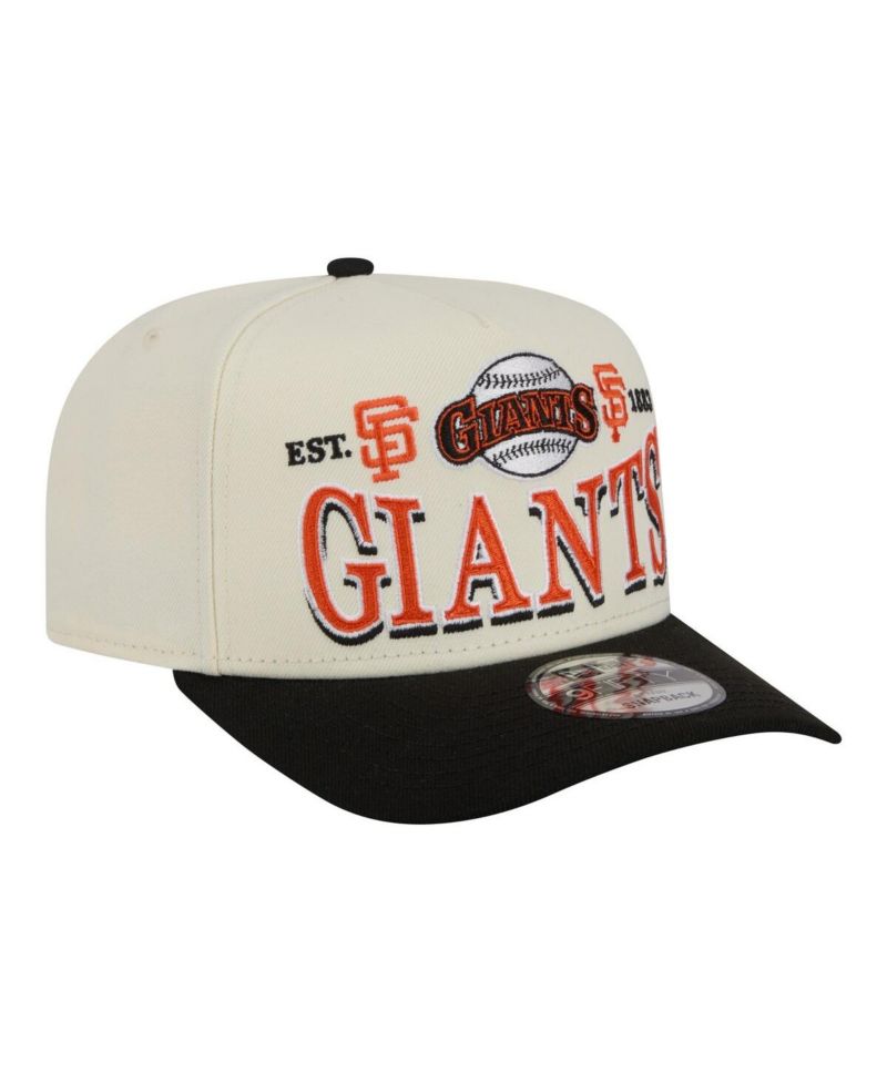 Men's Cream San Francisco Giants Throwback Tri-Hit A-Frame 9FIFTY Adjustable Hat