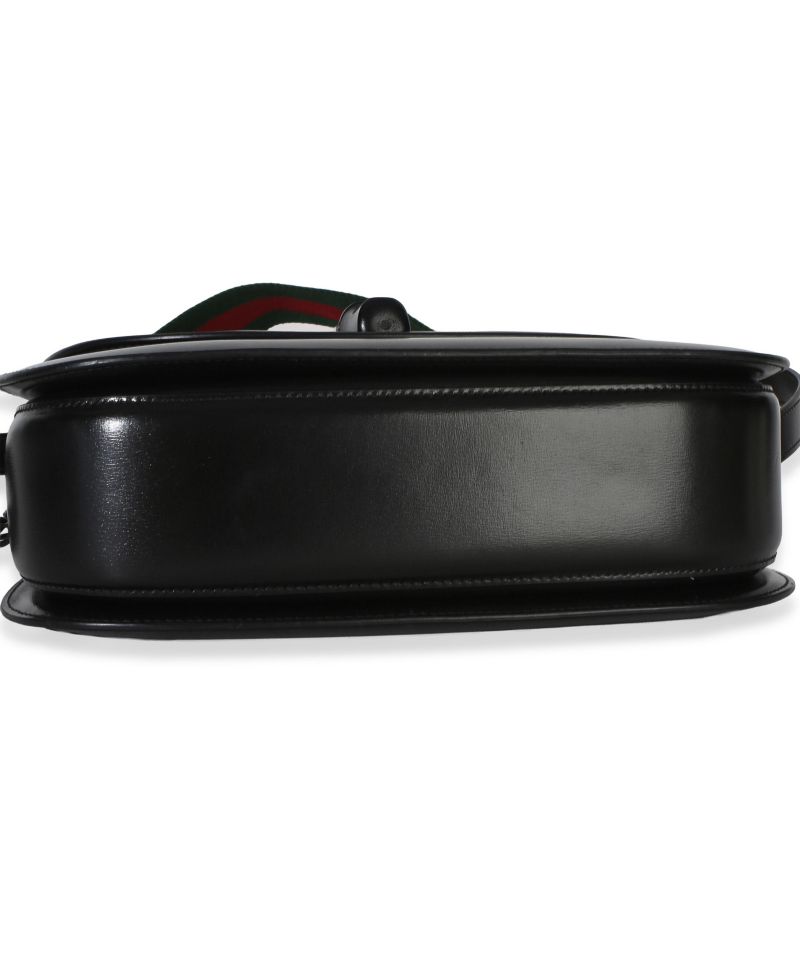 Black Monochrome Boarded Dyana Lux Medium Bamboo 1947 Top Handle Bag