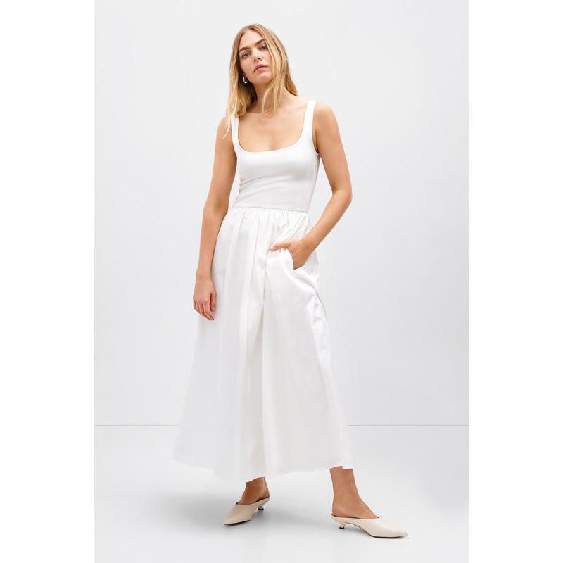 Women's Clara Sleeveless Scoop-Neck Cotton Dress with Pockets