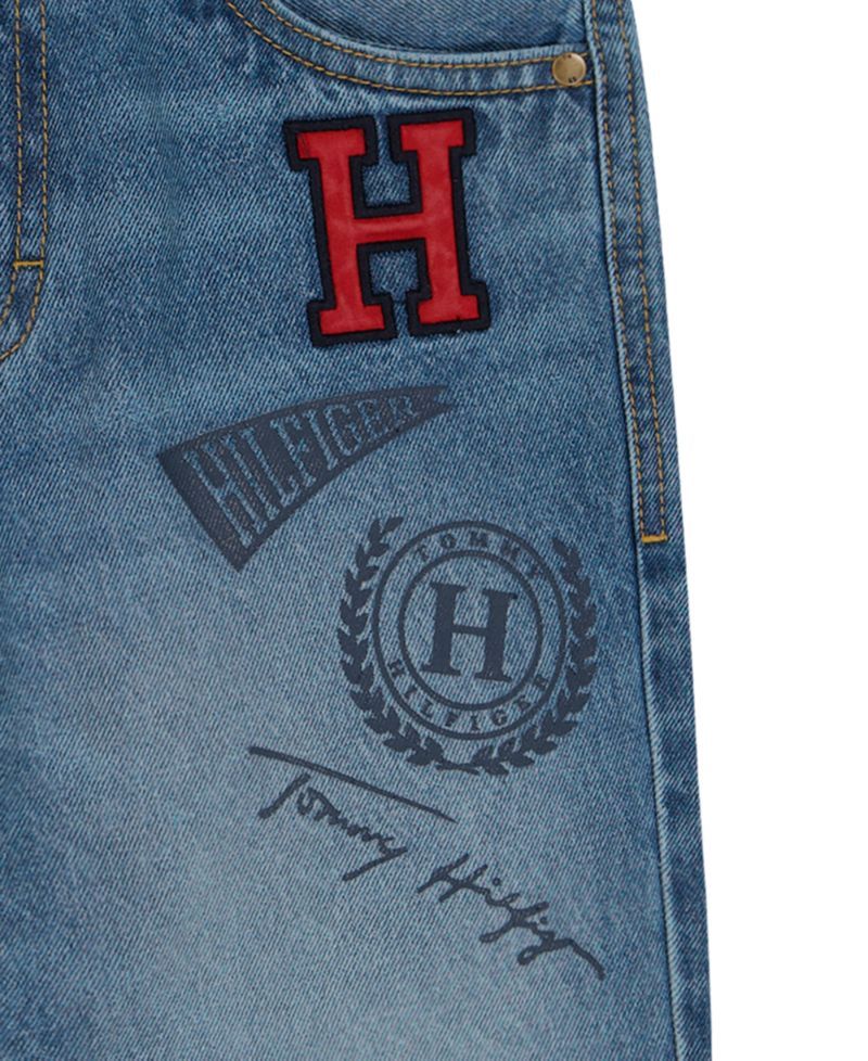 Boys' 2T-7 Varsity Regular Fit Denim Shorts