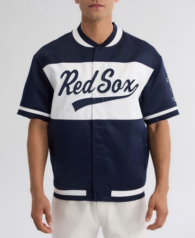 Men's Iconic Boston Red Sox Full-Snap Satin Jacket