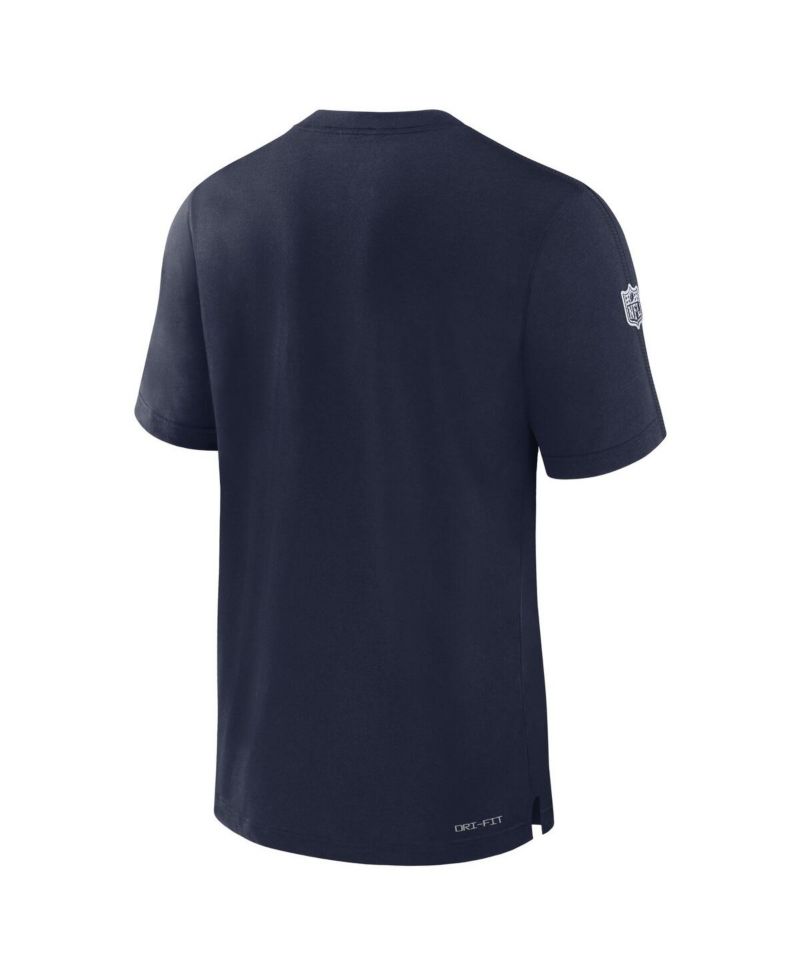 Men's Navy Dallas Cowboys 2024/25 Sideline Player Tri-Blend Performance T-Shirt