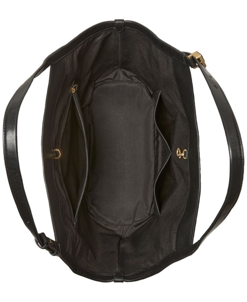 Deco Tulip Large Leather Tote Bag