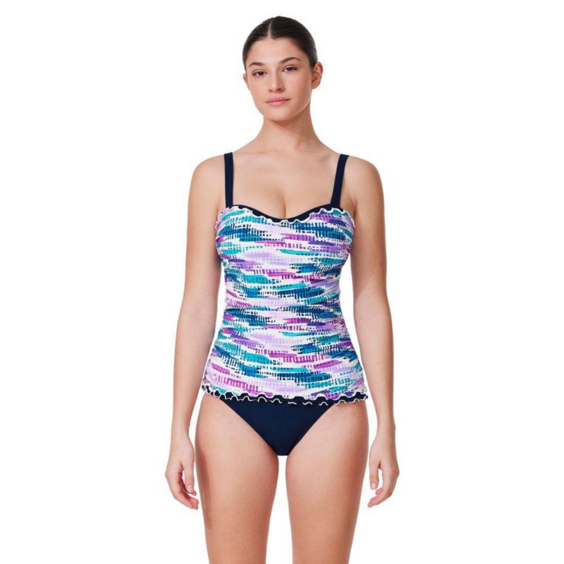 Women's Canva Tricolore D-Cup Tankini Top