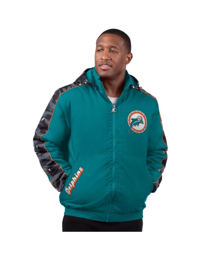 Men's Aqua Miami Dolphins Thursday Night Gridiron Full-Zip Hoodie Jacket