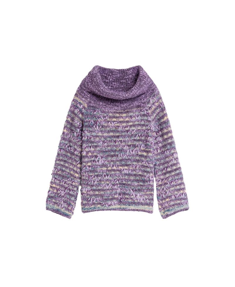Women's Striped-Textured Knit Sweater