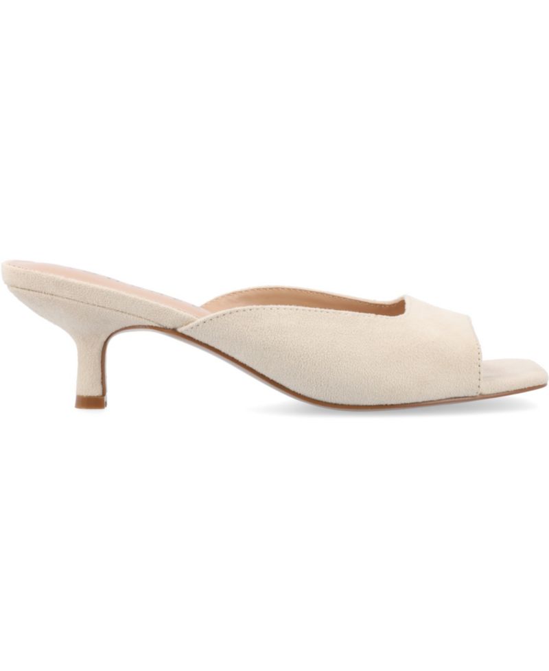Women's Larna Square Toe Slip On Kitten Heels