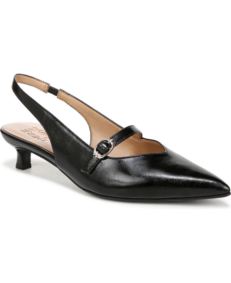 Women's Grayson Pointed Toe Kitten Heel Slingback Pumps
