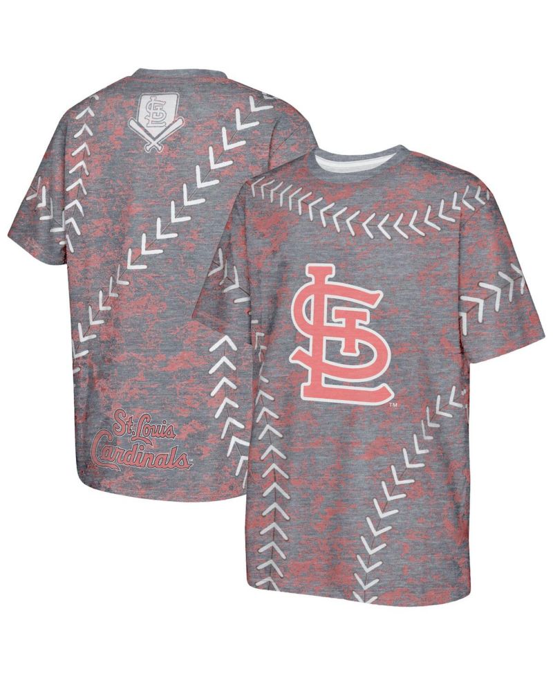 Big Boys and Girls Navy St. Louis Cardinals Slide Score Bold T-Shirt
