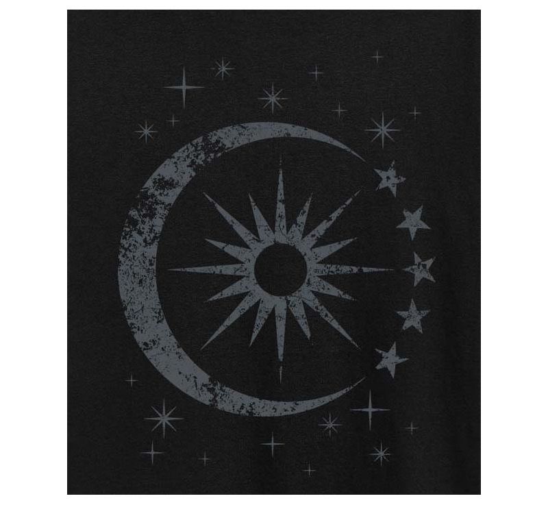 Sun Moon Stars Plus Size Graphic T-Shirt