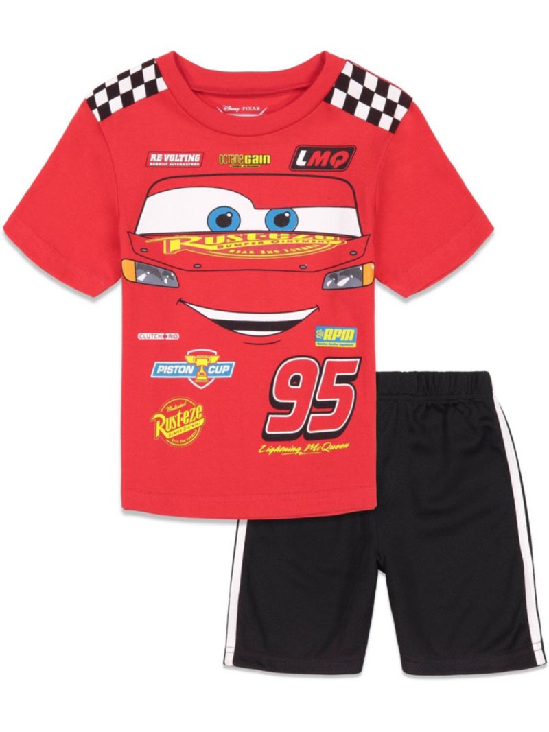 Toddler Boys (2T-4T) Racing 2-Piece T-Shirt and Shorts Set