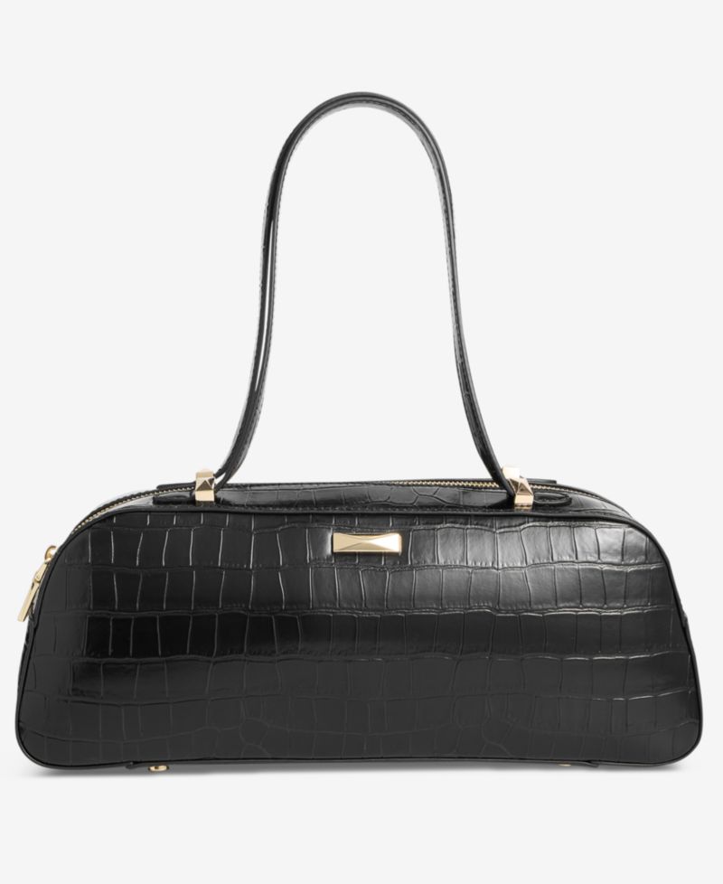 Nedda Croco-Embossed Satchel