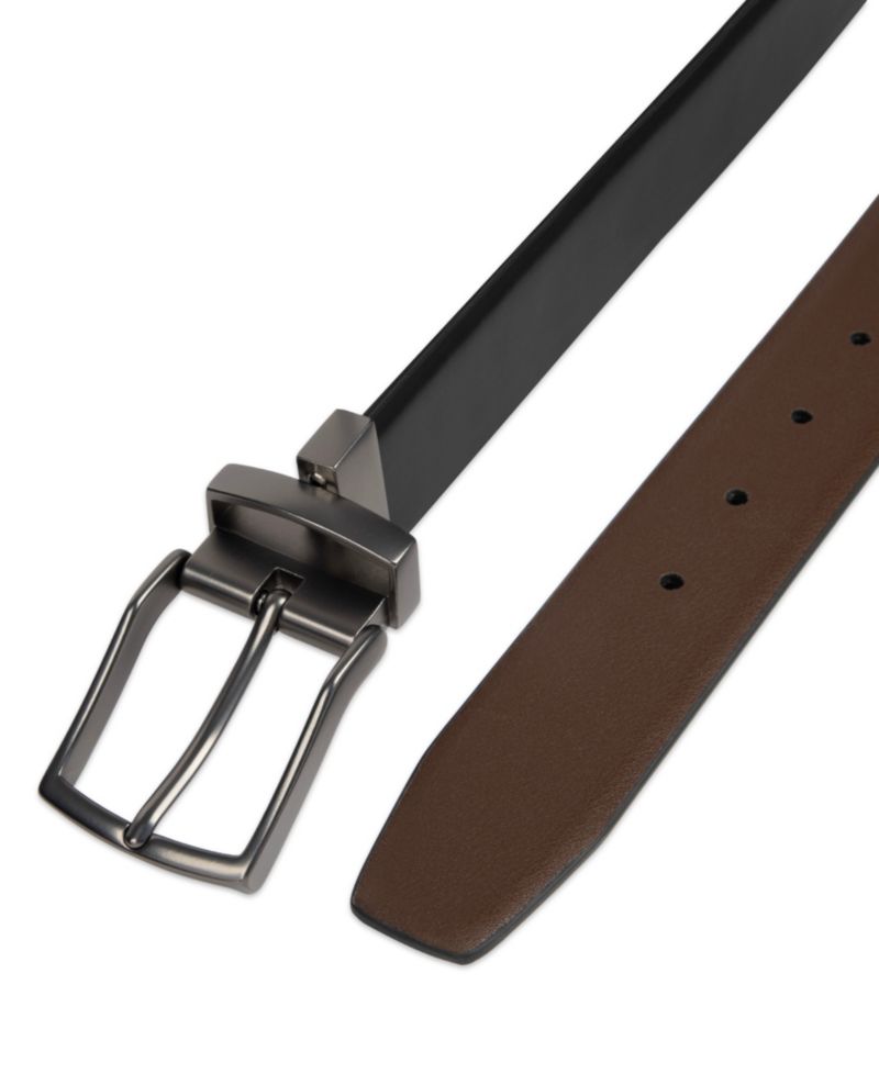 Men's 2-In-1 Reversible Leather Dress Belt