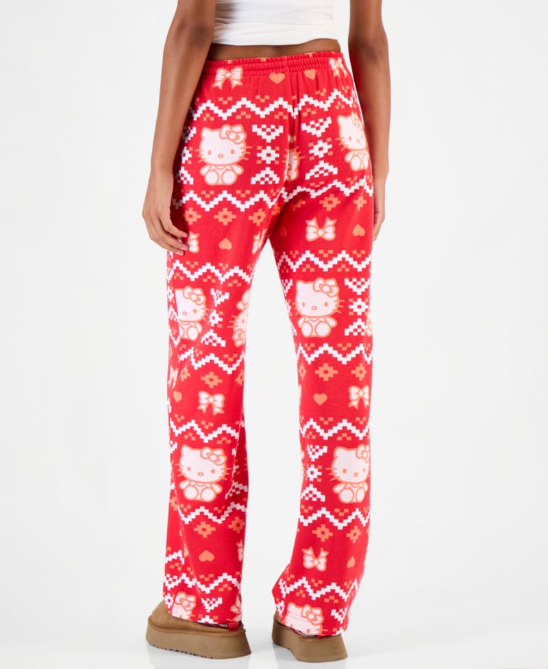 Juniors' High-Rise Wide-Leg Holiday Pants