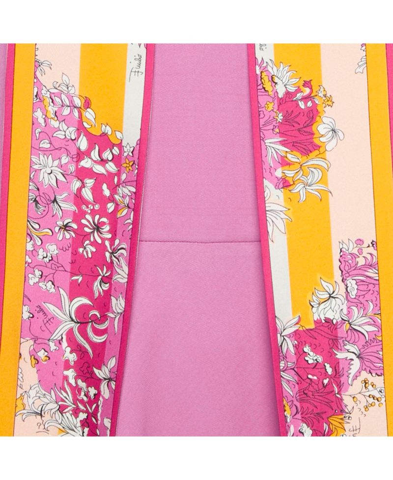 Women's Silk Printed Neck Tie Detail Crepe Mini Dress