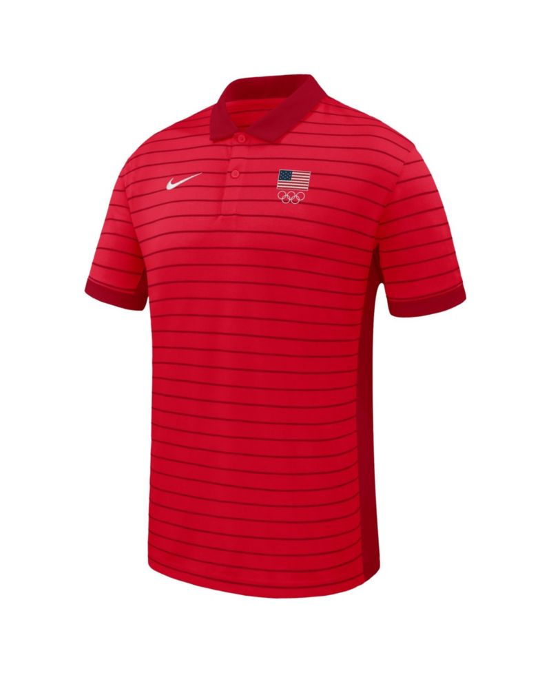Men's Red Team USA Victory Stripe Dri-FIT Polo Shirt