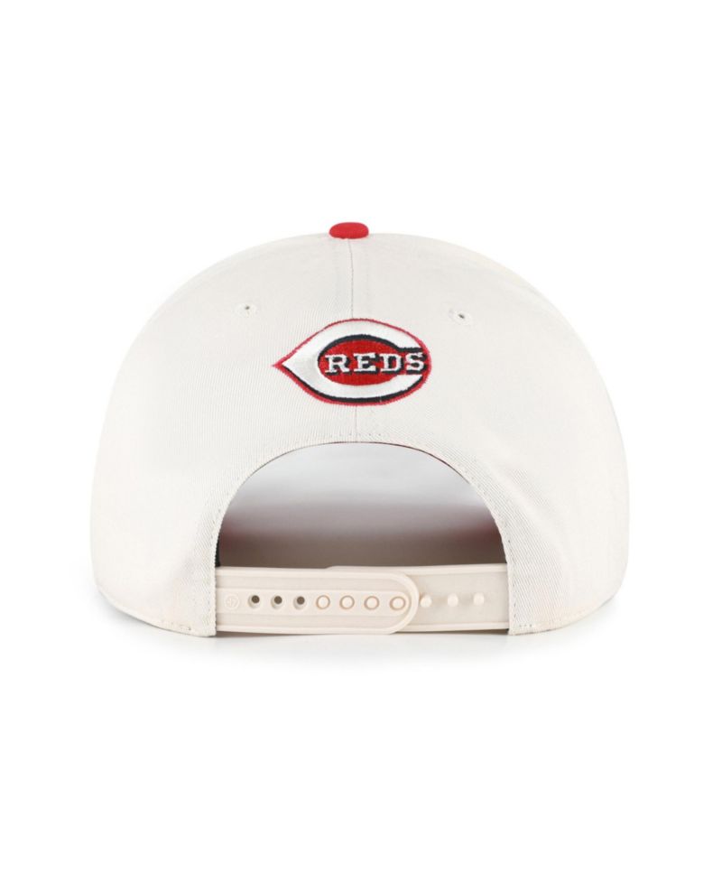 Men's Natural/Red Cincinnati Reds Rope Script Hitch Adjustable Hat