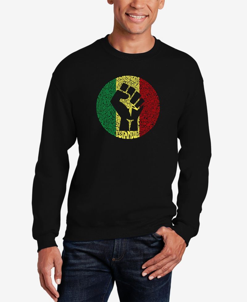 Men's Word Art Get Up Stand Up Crewneck Sweatshirt