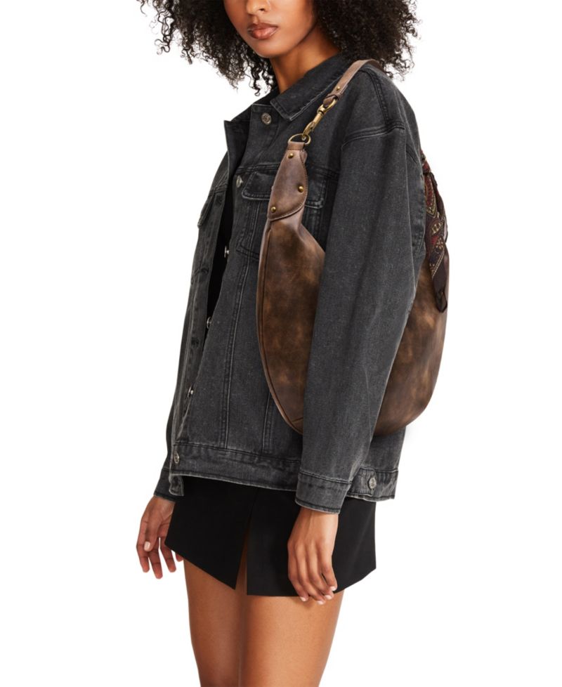 Olga-P Polyurethane Small Hobo Handbag