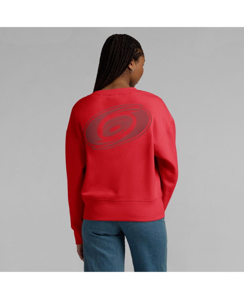Women's Red Carolina Hurricanes Elements Flow Pullover Sweatshirt
