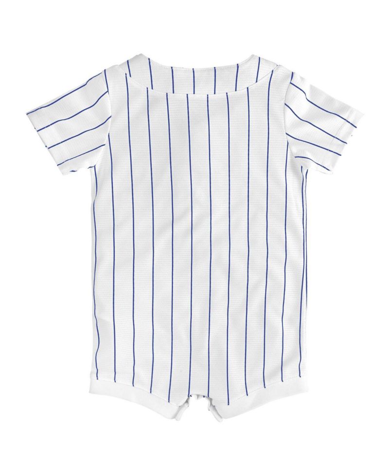 Baby Boys and Girls White New York Mets Home Replica Romper Jersey