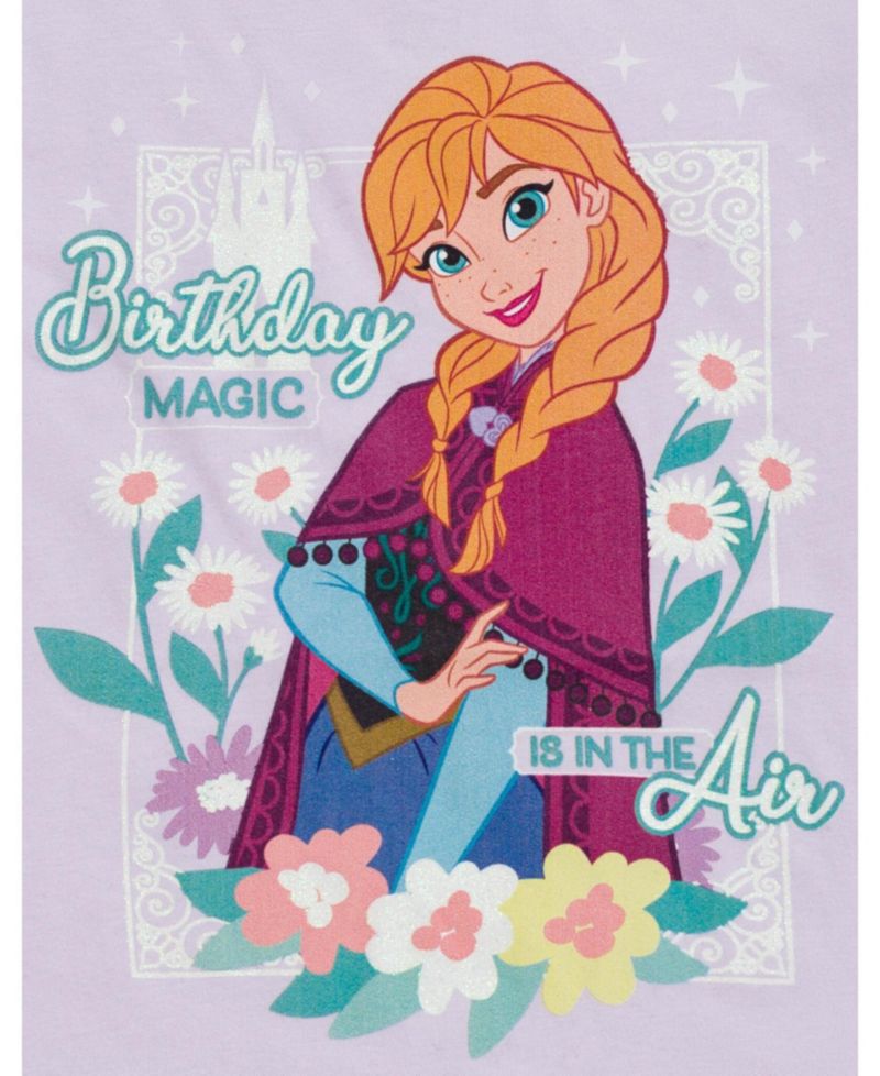Girls Disney Minnie Mouse Princess The Mermaid Moana Lilo & Stitch Elsa Birthday T-Shirt to