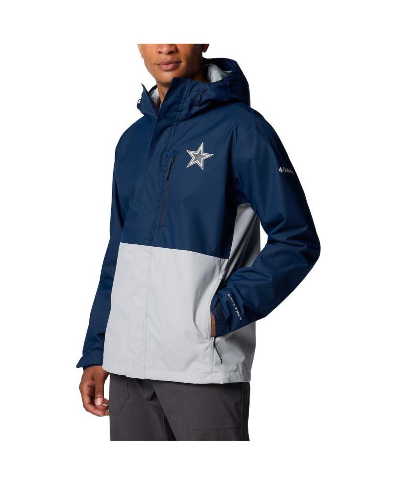 Men's Navy/Silver Dallas Cowboys Big & Tall Field Bound Omni-Shield Full Zip Jacket