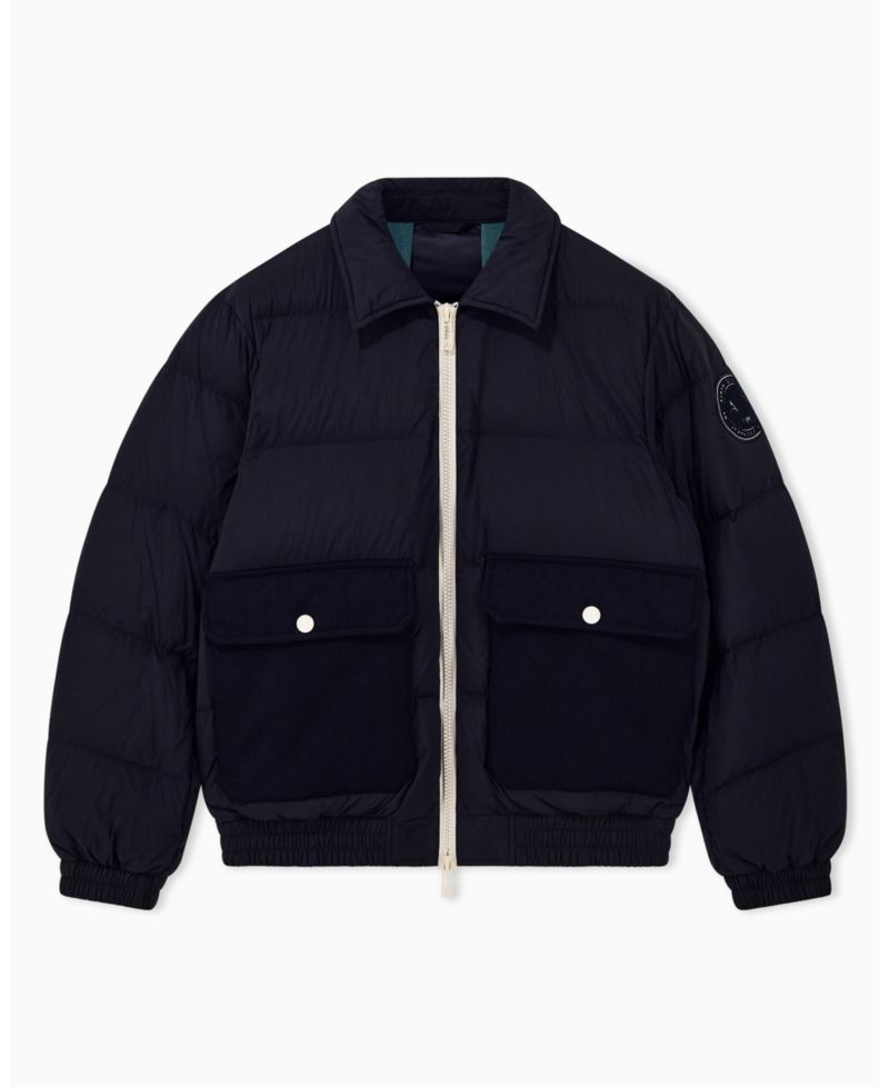 Men's Crossover Sherpa Collar Down Bomber Jacket