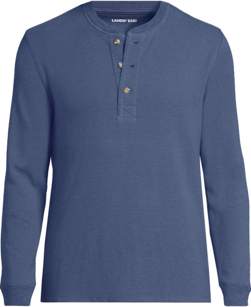 Men's Long Sleeve Thermal Waffle Henley