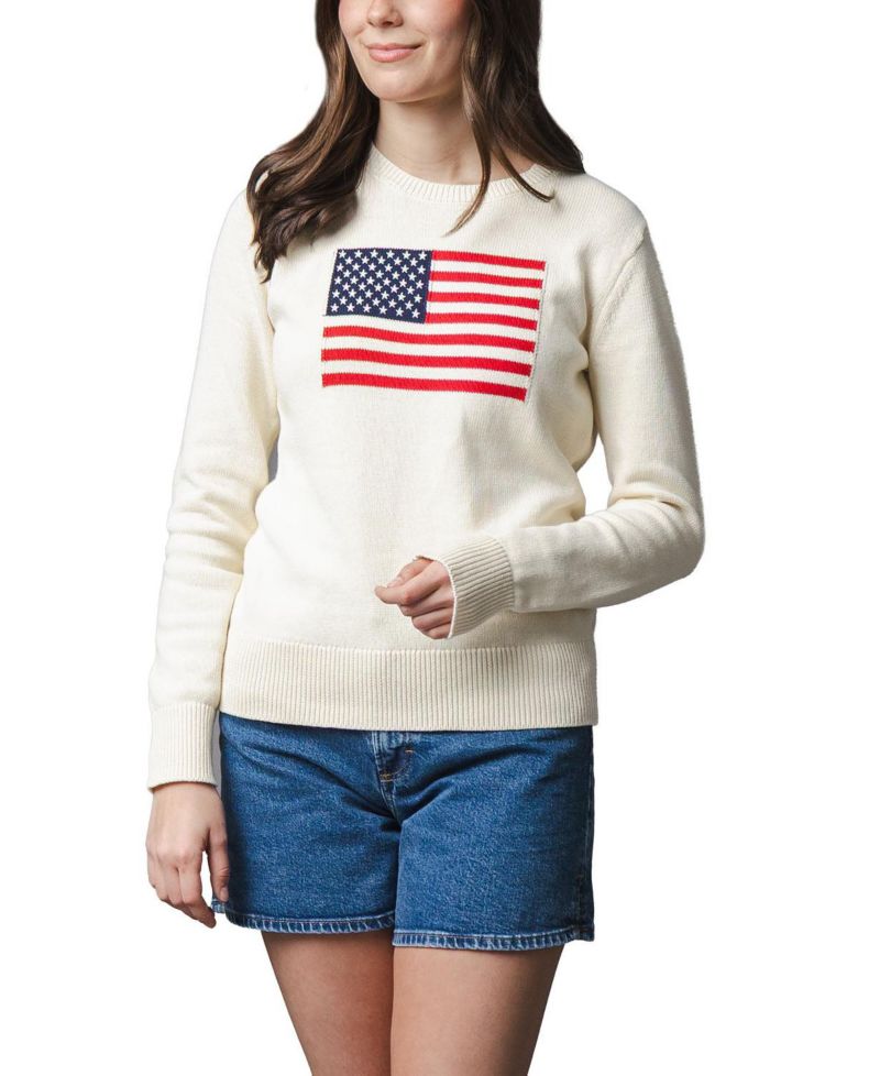 Women's Hope and Henry Organic Crew Neck Flag Sweater