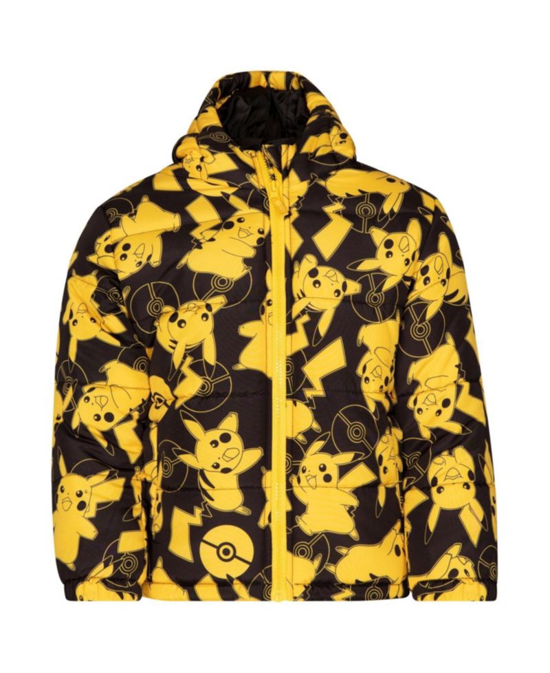 Pikachu Boys' ( 4 to 16 ) Hooded Puffer Coat