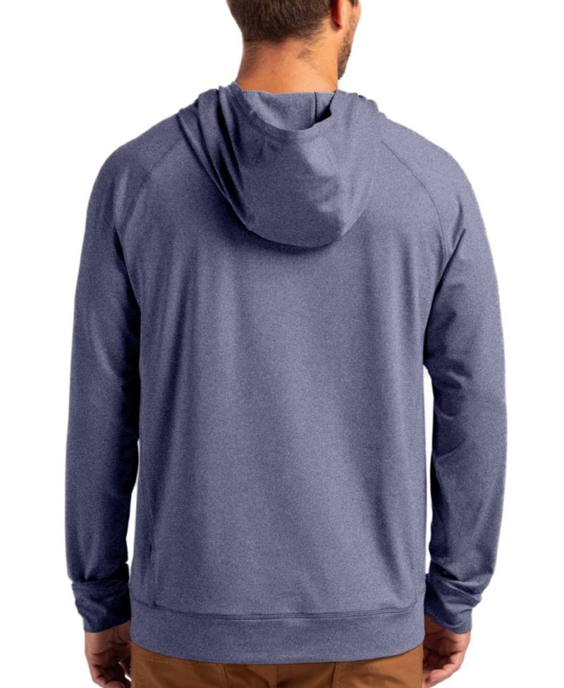 Men's Heather Navy Chicago Bears Adapt Knit Raglan Pullover Hoodie