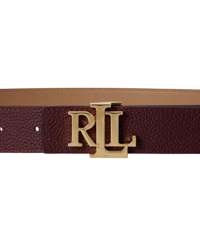 Reversible Pebbled Leather Buckle Belt