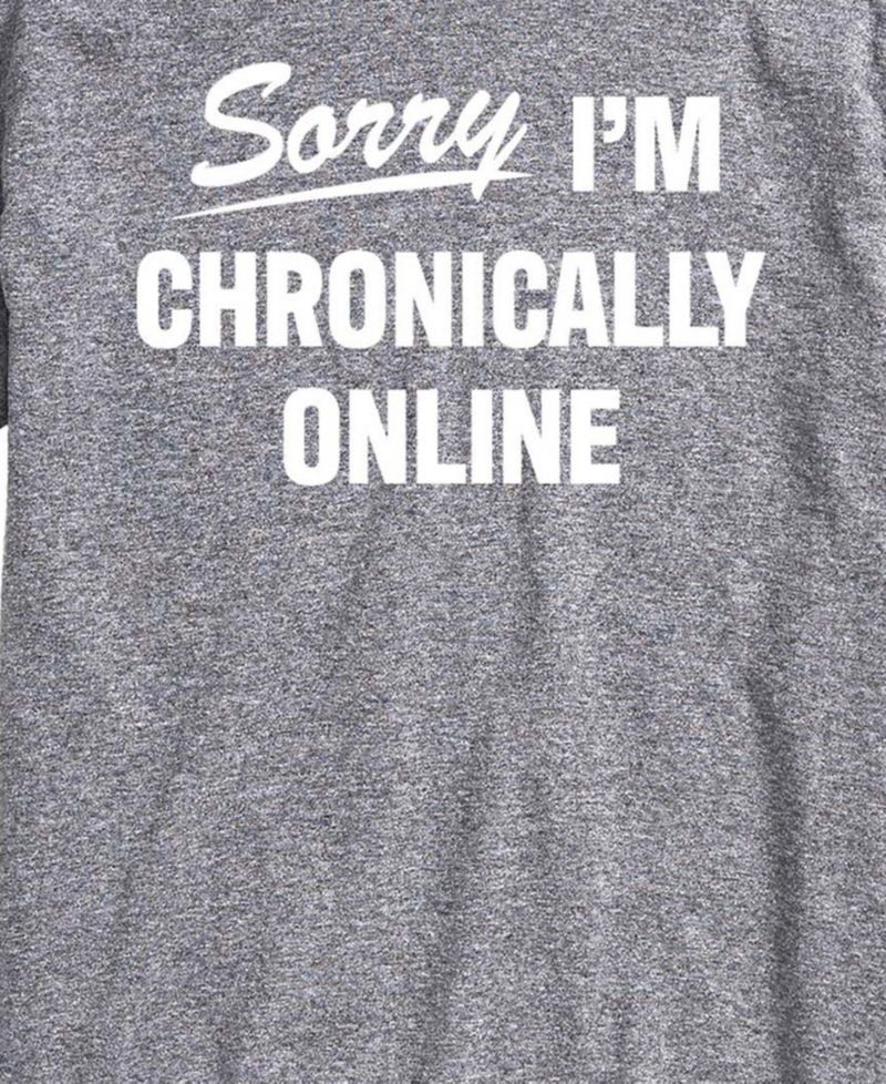 Men's Sorry Im Chronically Online Short-Sleeve Graphic T-Shirt