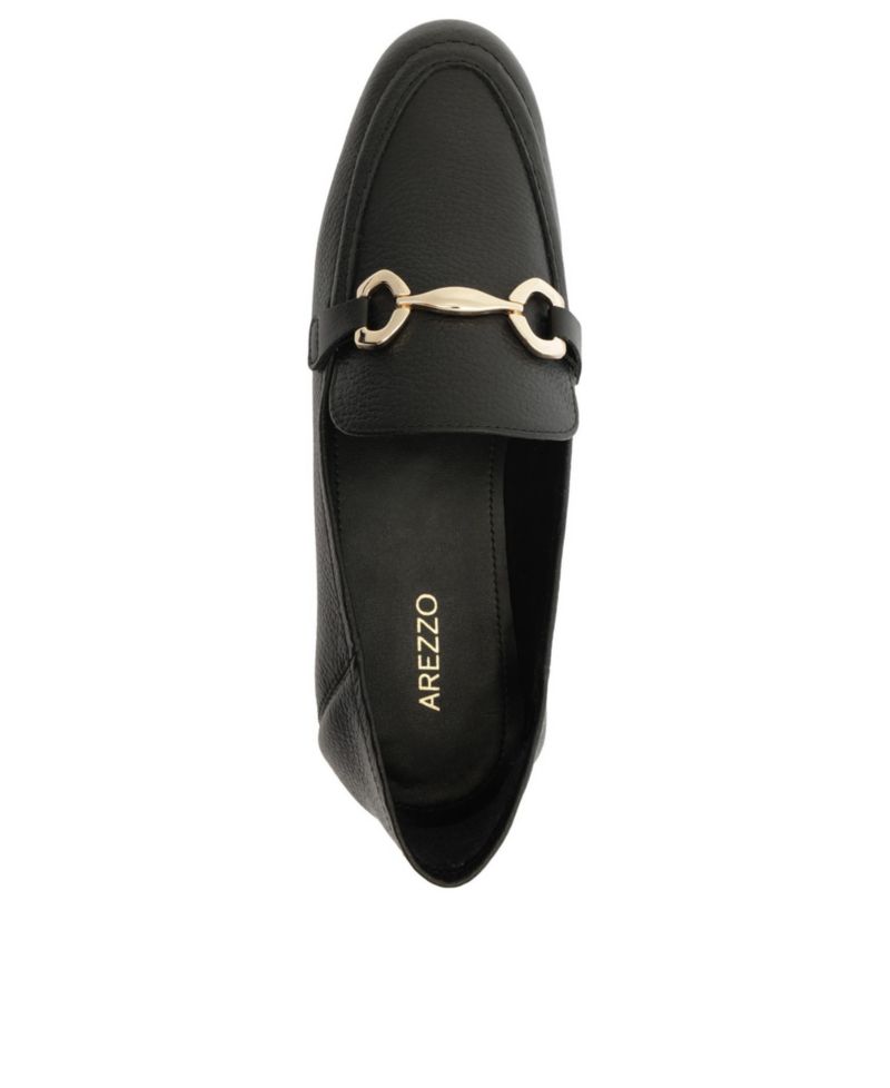 Women's Emma Horse Bit Pebble Leather Classic Loafers