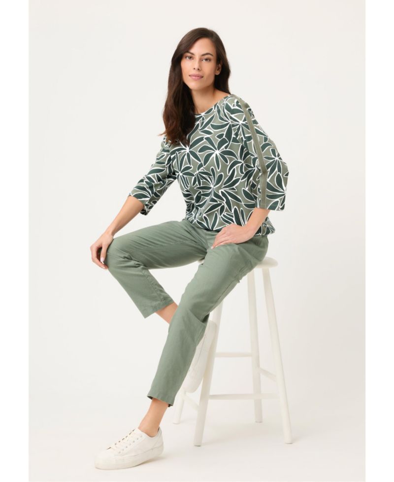 Women's Palm Design Jersey Top