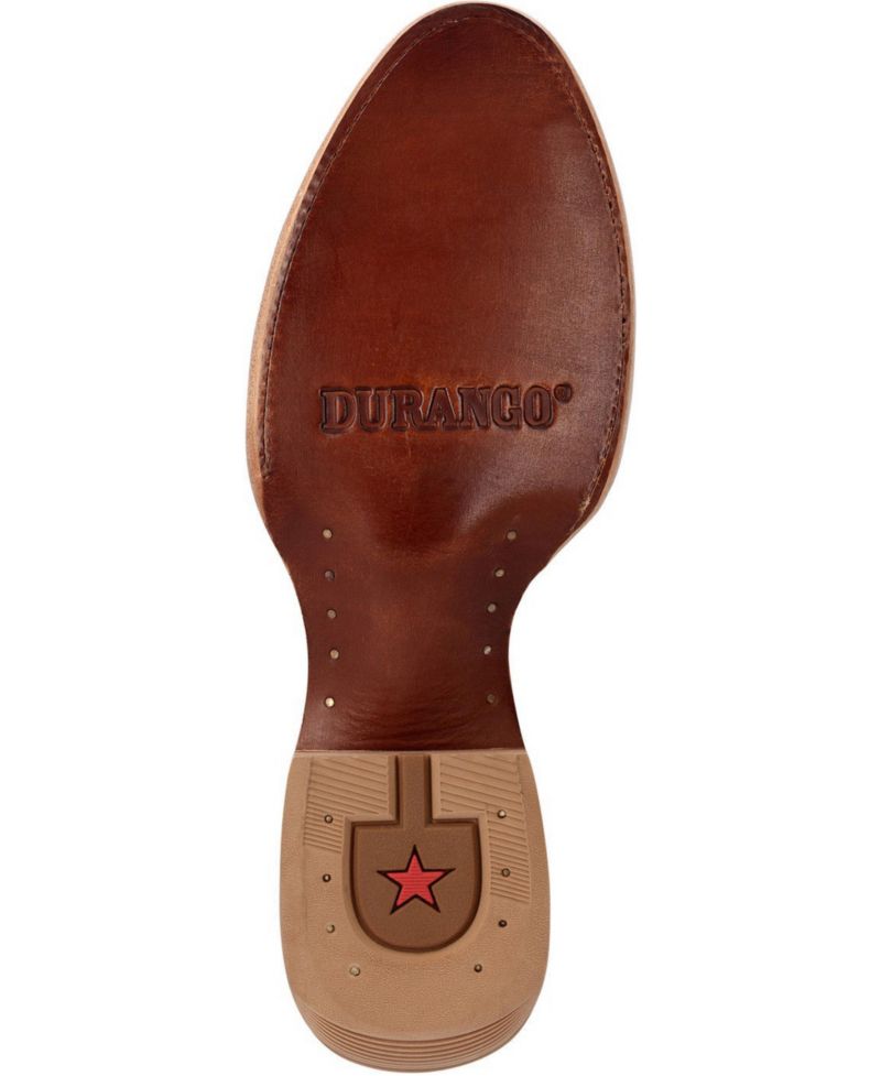 Men's Santa Fe Full-Grain Leather Mid Calf Round Toe Roper Boots