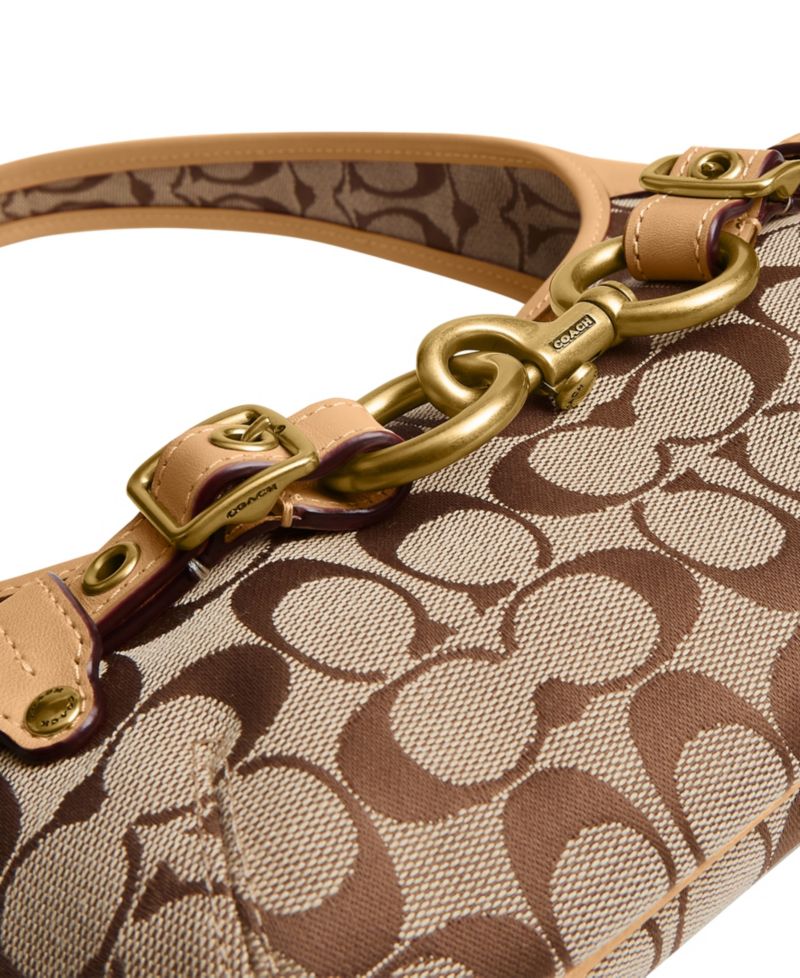 Belted Ergo Small Signature Jacquard Shoulder Bag 26