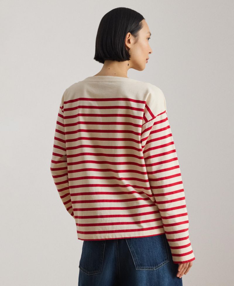 Women's Boat Neck Long-Sleeve Top